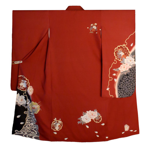 レディース着物 洗える着物 小紋 桜柄 成人式振袖 お祭り 単衣+髪飾り