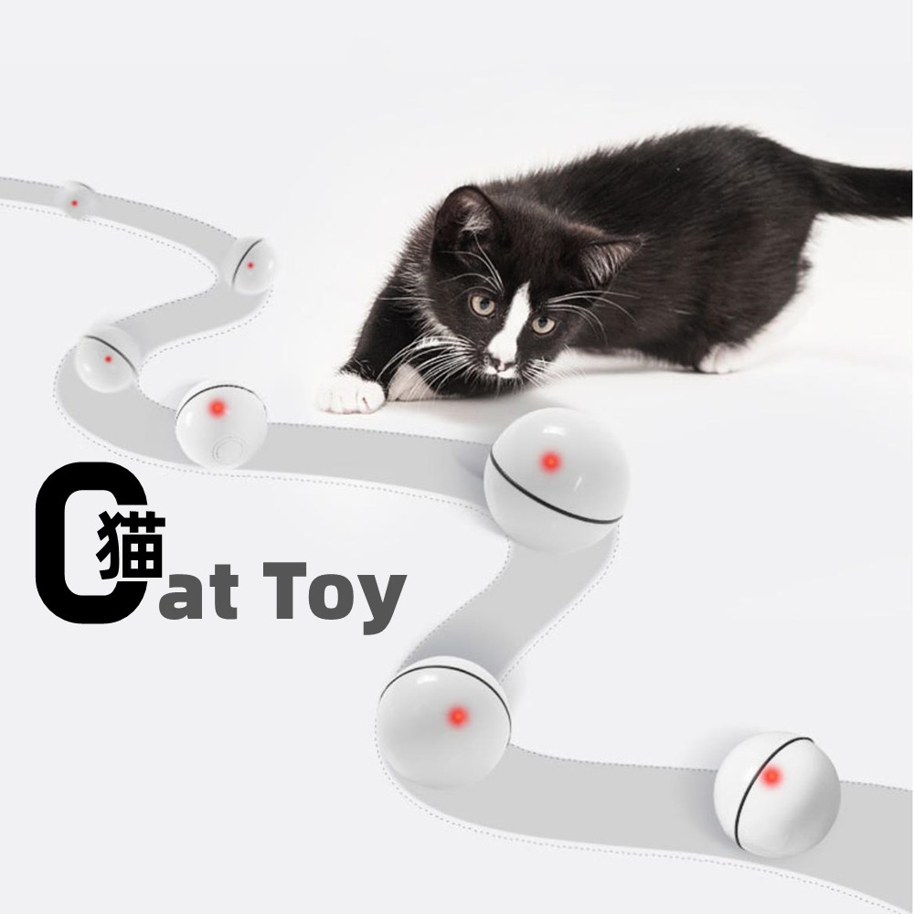 猫 玩具 ボール 猫おもちゃ 自動回転 光る LED 転がる 夢中に遊び ゴロゴロ USB充電式 障害物回避 運動不足対策 ストレス解消 Panni