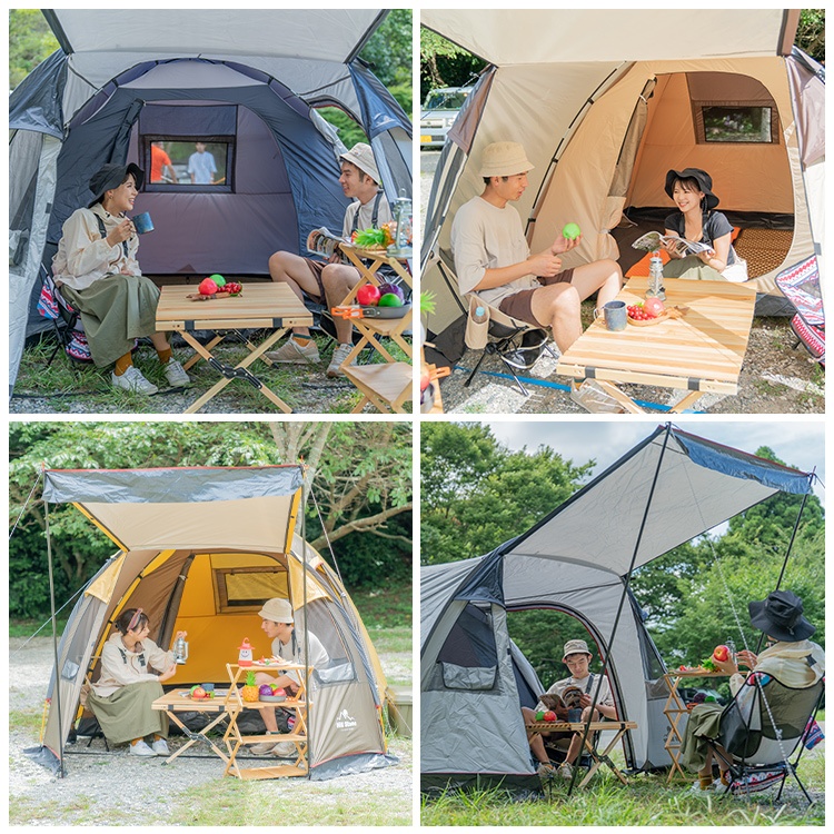 テント 2ルーム 4人用 オールインワン キャンプ 防水 キャンピングテント ファミリー クローズ アウトドア インナーテント