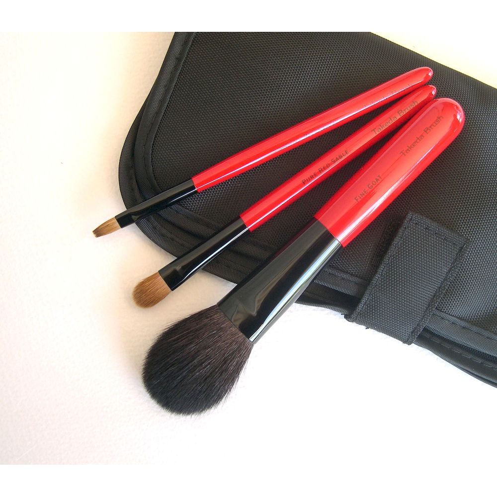 有限会社竹田ブラシ製作所の熊野化粧筆 特別3本セット 純正