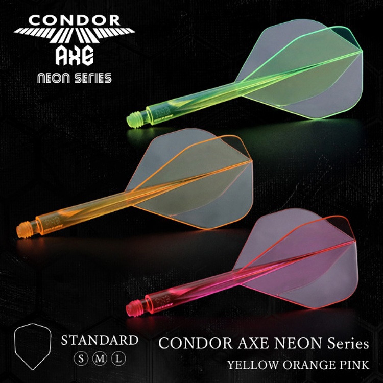 ダーツ フライト CONDOR AXE NEON Standard コンドルアックス ネオン スタンダード イエロー オレンジ ピンク