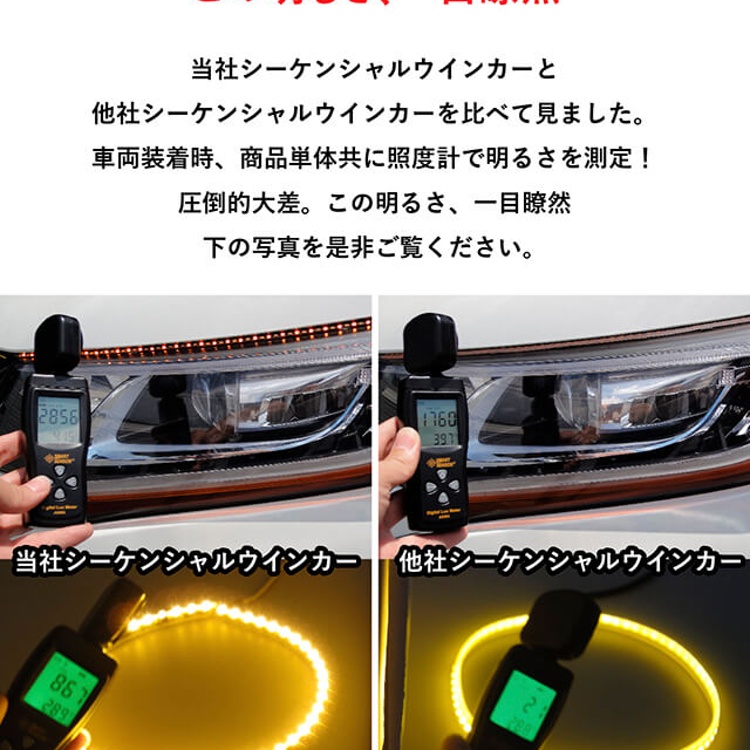 12V 2連薄型LEDテールランプ流れるウインカーセット シーケンシャル