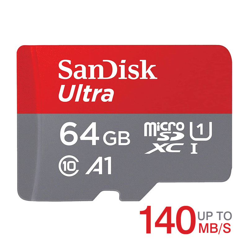 microSDXC 64GB SanDiskサンディスク Ultra R:140MB/s A1 UHS-I U1