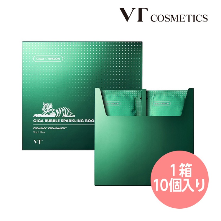 VT cosmetics CICA BUBBLE SPARKLING BOOSTER バブル スパークリング ブースター 1箱 (10g x  10ea) パック 鎮静