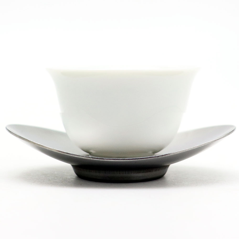 玉露茶碗用 茶托 小判型 5個セット ステンレス製 茶器 茶碗の高台 底