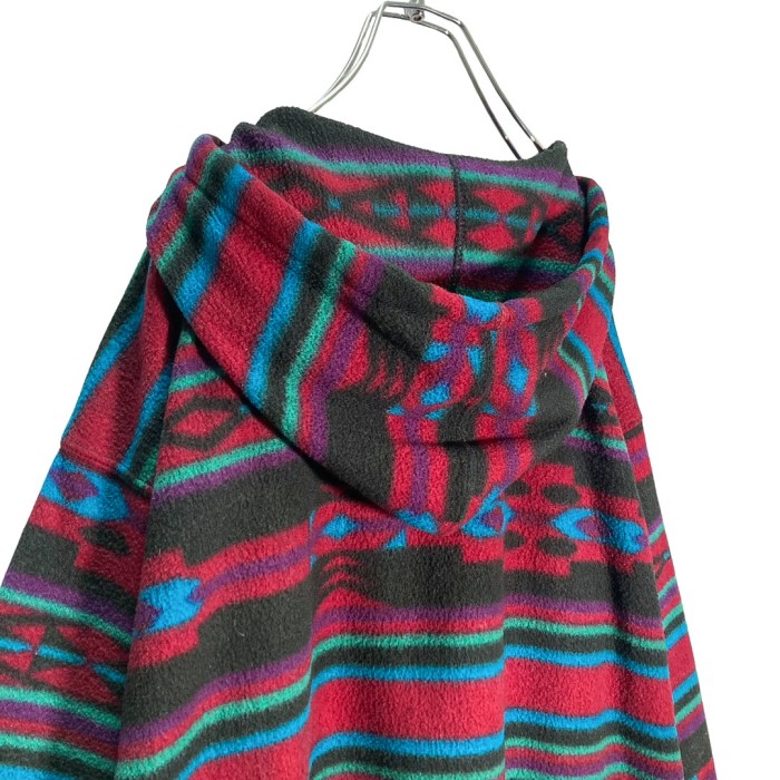 90s PRO SPIRIT multicolored fleece hoody | Vintage.City 古着屋、古着コーデ情報を発信