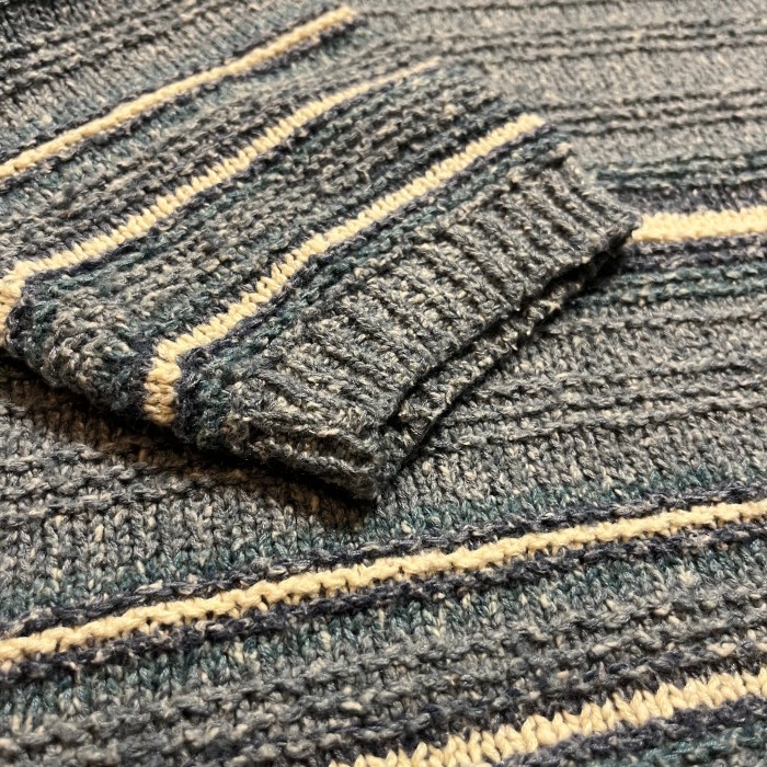 blue boarder knit ニット レトロ 古着 レディース メンズ ユニセックス ビッグシルエット | Vintage.City Vintage Shops, Vintage Fashion Trends