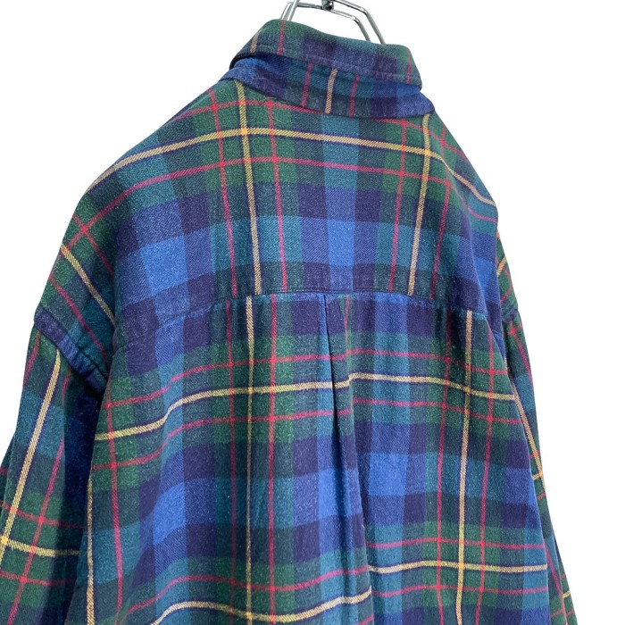 90s LANDS'END L/S cotton check nel shirt | Vintage.City 빈티지숍, 빈티지 코디 정보