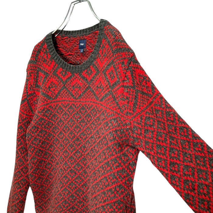 00s GAP Red × Gray all pattern sweater | Vintage.City Vintage Shops, Vintage Fashion Trends