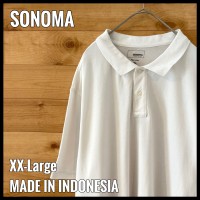 【SONOMA】XXL オーバーサイズ ポロシャツ 無地 ホワイト US古着 | Vintage.City 빈티지숍, 빈티지 코디 정보