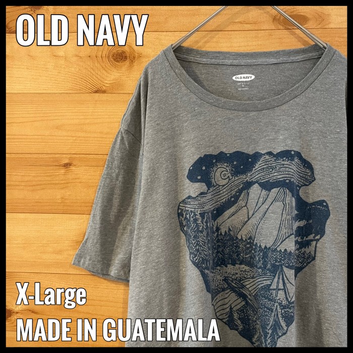 OLD NAVY】Tシャツ キャンプ アウトドア イラスト XL US古着 | Vintage