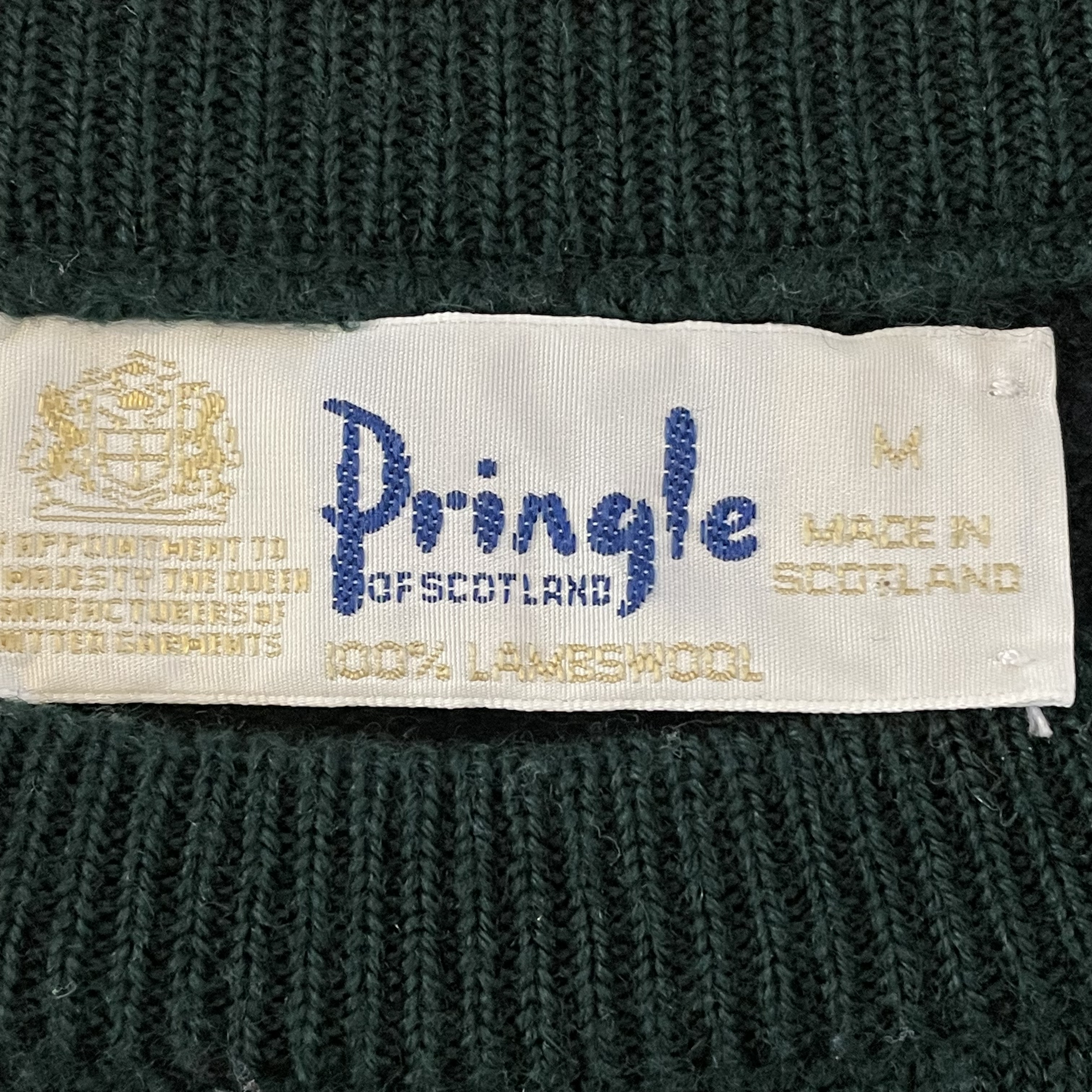 トップス【Pringle】80s スコットランド製 ライン ニット セーター EU