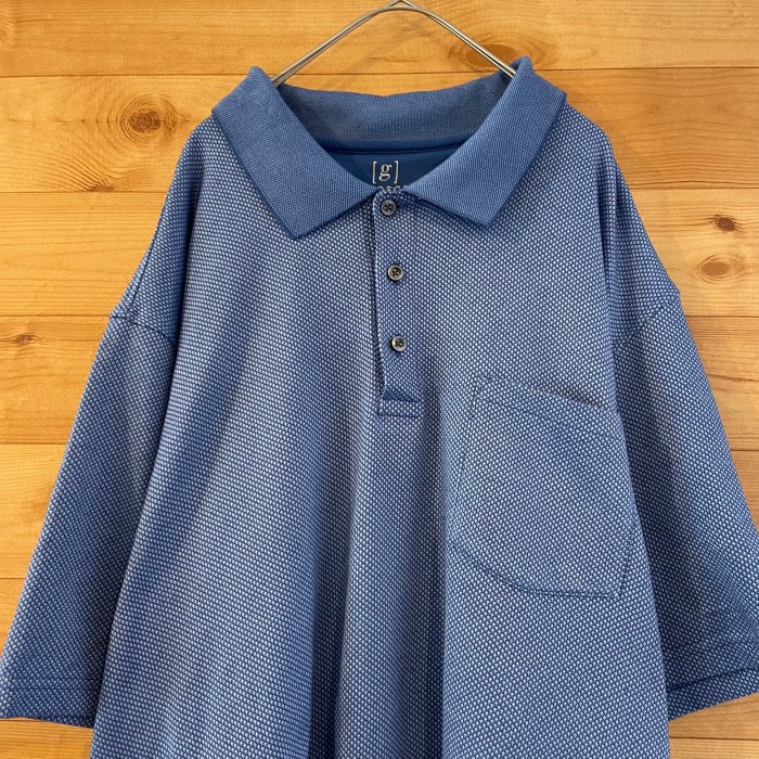 【GEORGE】3XL ビッグサイズ ポロシャツ 柄物 総柄 ブルー US古着 | Vintage.City 빈티지숍, 빈티지 코디 정보