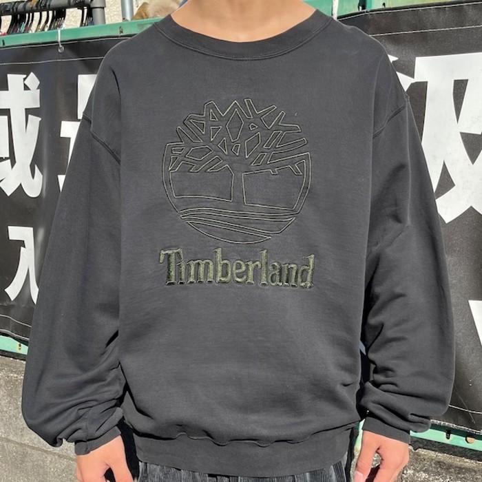 【デッドストック】 ティンバーランド ビンテージ 刺繍ロゴ スウェット 黒