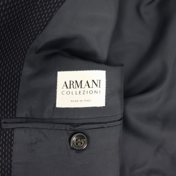 ARMANI COLLEZIONI セットアップスーツ 54 ネイビー ウール オールド イタリア製 | Vintage.City 古着屋、古着コーデ情報を発信