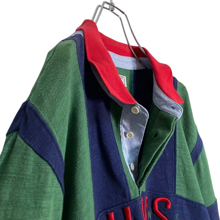 90s GUESS JEANS L/S multicolored cotton rugger shirt | Vintage.City 古着屋、古着コーデ情報を発信