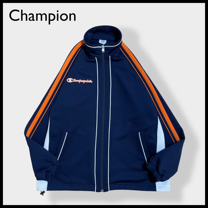 champion】トラックジャケット ジャージ 刺繍ロゴ ジップアップ