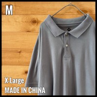 【M】XL オーバーサイズ ポロシャツ グレー 無地 US古着 | Vintage.City 古着屋、古着コーデ情報を発信