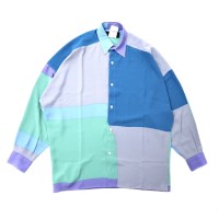 Inception ポリシャツ 46 ブルー クレイジーパターン | Vintage.City 古着屋、古着コーデ情報を発信