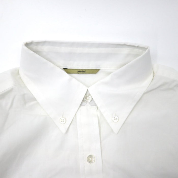 Johnbull ロングスリットボタンダウンシャツ ブラウス FREE ホワイト 未使用品 | Vintage.City 古着屋、古着コーデ情報を発信