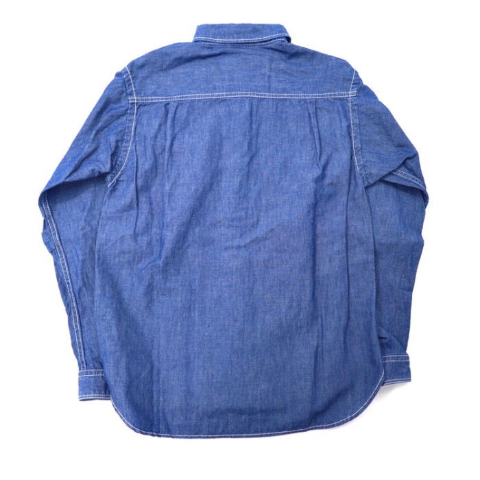 SAiAN リネンダンガリーシャツ 1 ブルー デニム 未使用品 | Vintage.City 빈티지숍, 빈티지 코디 정보