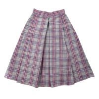 ANAYI フレアプリーツスカート 38 グレー チェック | Vintage.City 古着屋、古着コーデ情報を発信