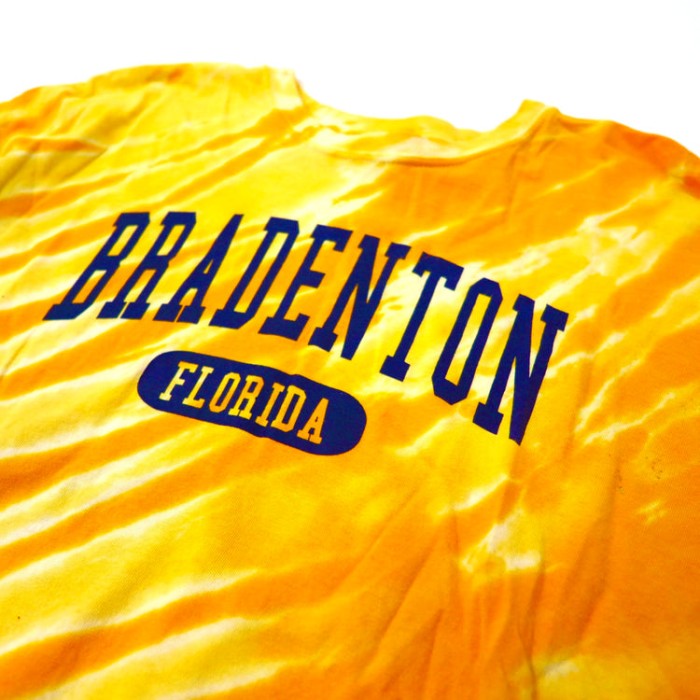 GILDAN Tシャツ XL イエロー タイダイ BRADENTON FLORIDA プリント | Vintage.City ヴィンテージ 古着