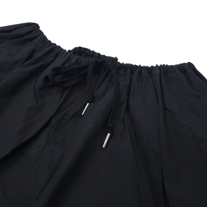 le glazik ギャザーフレアスカート 36 ブラック コットン | Vintage.City ヴィンテージ 古着