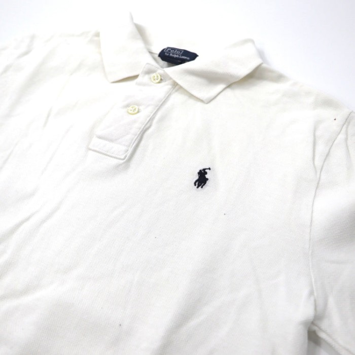 Polo by Ralph Lauren ポロシャツ L ホワイト ペルー製 ワンポイントロゴ刺繍 | Vintage.City 古着屋、古着コーデ情報を発信