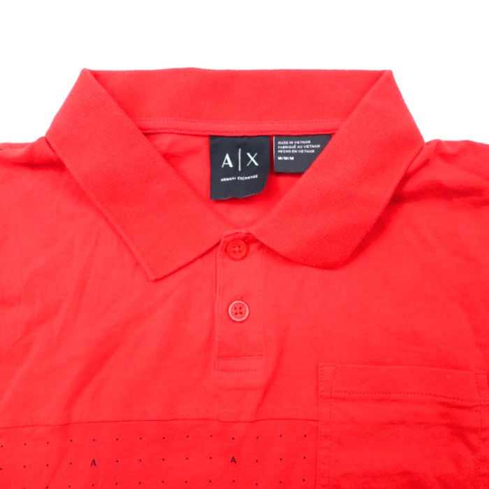 A|X ARMANI EXCHANGE ポロシャツ M レッド コットン | Vintage.City 빈티지숍, 빈티지 코디 정보