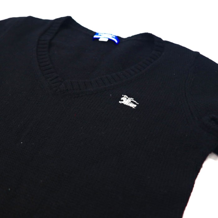 BURBERRY BLUE LABEL Vネックニット セーター 38 ブラック | Vintage.City 古着屋、古着コーデ情報を発信