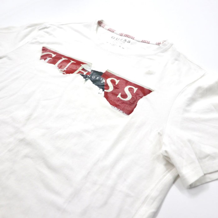 GUESS プリントTシャツ M ホワイト コットン | Vintage.City 古着屋、古着コーデ情報を発信