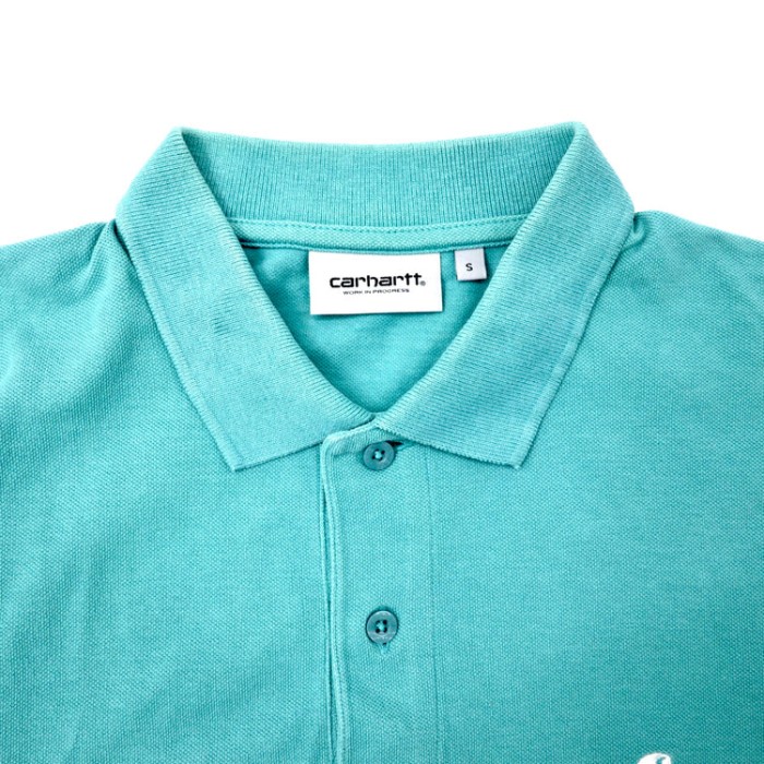 carhartt WIP ポロシャツ S グリーン ワンポイントロゴ刺繍 | Vintage.City 古着屋、古着コーデ情報を発信