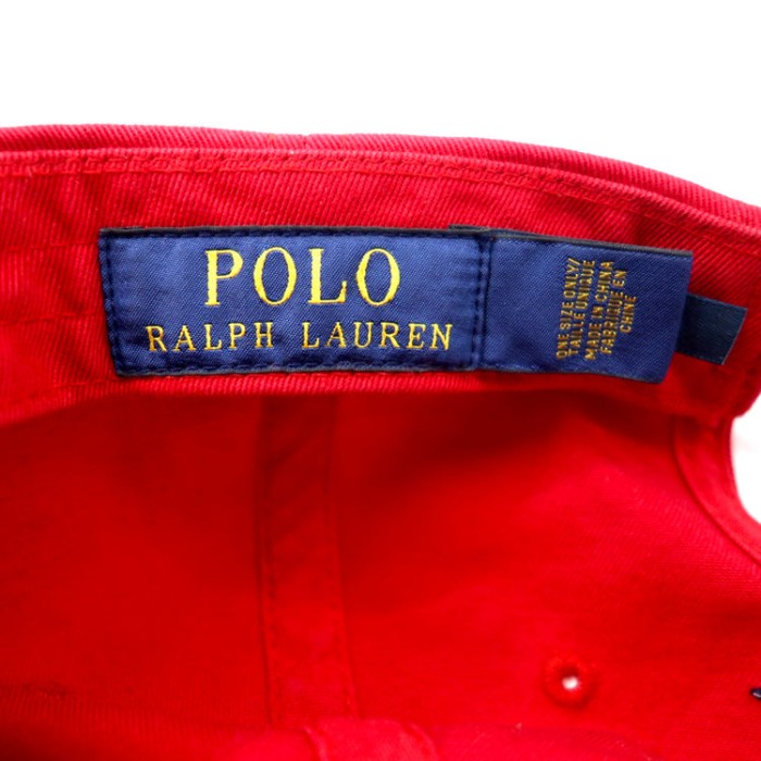 POLO RALPH LAUREN 6パネルロゴキャップ レッド ロゴ刺繍 | Vintage.City 古着屋、古着コーデ情報を発信