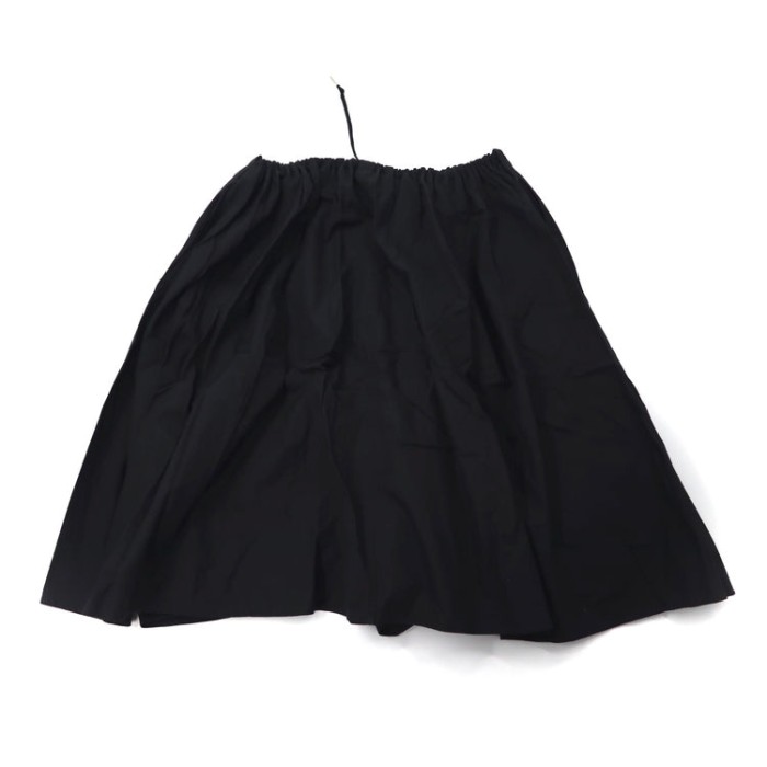 le glazik ギャザーフレアスカート 36 ブラック コットン | Vintage.City ヴィンテージ 古着