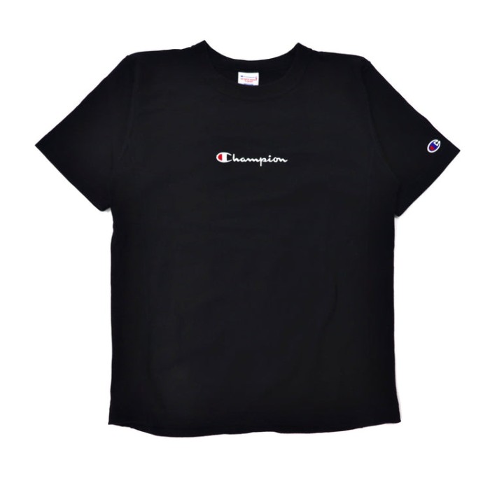 Champion クルーネックTシャツ M ブラック REVERSE WEAVE ロゴ刺繍 | Vintage.City 古着屋、古着コーデ情報を発信