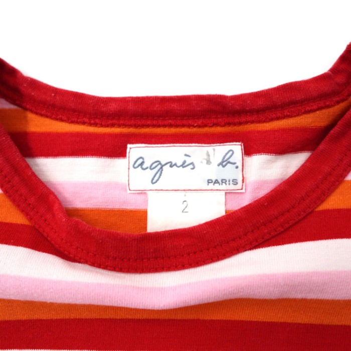 agnes b. PARIS ボーダーカットソー 2 レッド ロンT | Vintage.City 古着屋、古着コーデ情報を発信