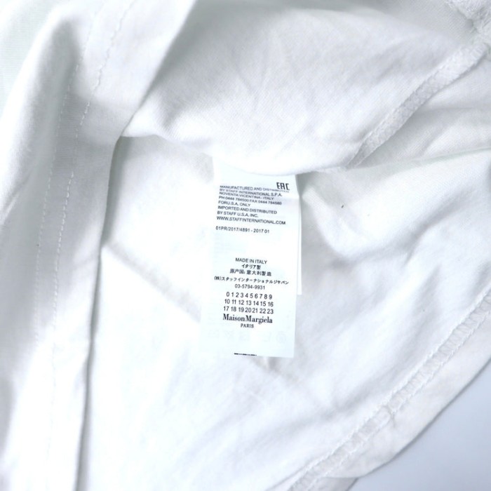 Maison Margiela プリントTシャツ 52 ホワイト イタリア製 ライン1 未使用品 | Vintage.City 古着屋、古着コーデ情報を発信