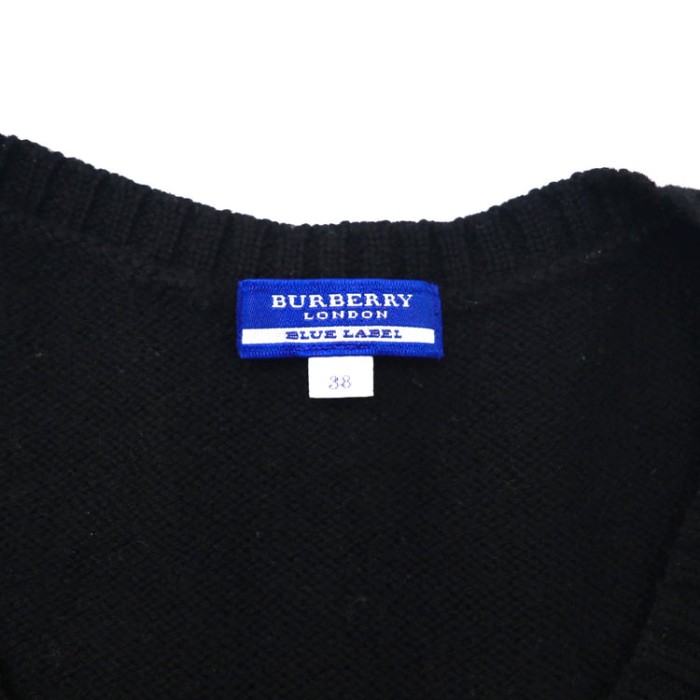 BURBERRY BLUE LABEL Vネックニット セーター 38 ブラック | Vintage.City 빈티지숍, 빈티지 코디 정보