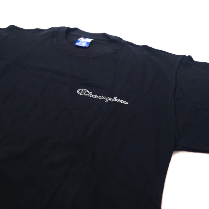 Champion Tシャツ L ブラック コットン バックプリント | Vintage.City 빈티지숍, 빈티지 코디 정보