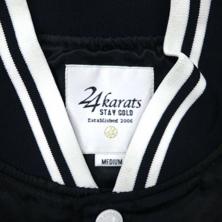 24 karats stay gold スタジャン M ブラック ワッペン 袖着脱式