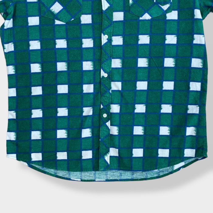 【QUIKSILVER】X-LARGE  ビッグサイズ フランネルシャツ ネルシャツ 長袖 ブロック チェック柄 カジュアルシャツ 刺繍ロゴ フラップポケット クイックシルバー グリーン系 US古着 | Vintage.City ヴィンテージ 古着