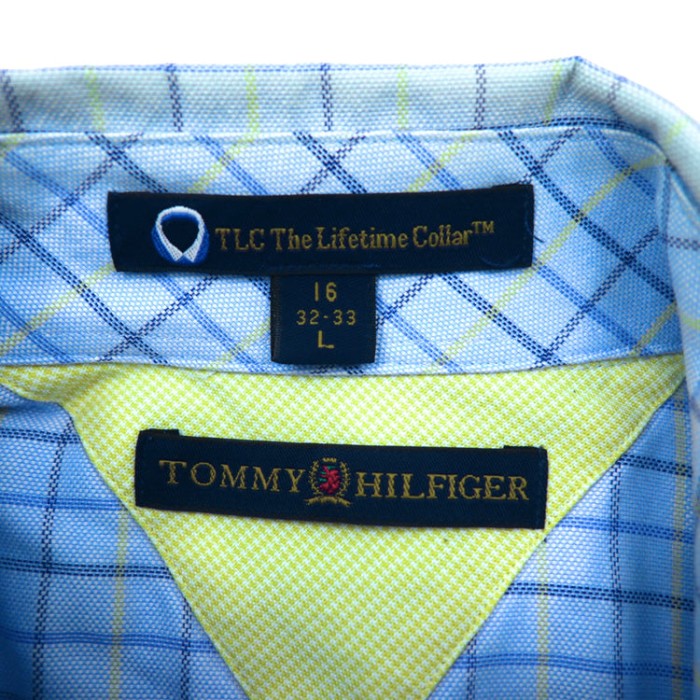 TOMMY HILFIGER ボタンダウンシャツ L ブルー チェック ビッグサイズ | Vintage.City 古着屋、古着コーデ情報を発信