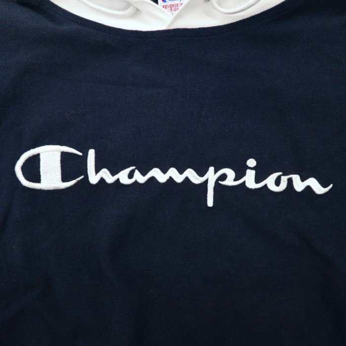 Champion リバースウィーブ ロングスリーブフーデッドシャツ パーカー M ネイビー REVERSE WEAVE 21SS | Vintage.City 빈티지숍, 빈티지 코디 정보