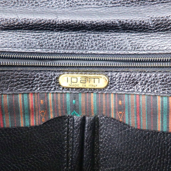 イタリア製 ipam ビジネスバッグ ブリーフケース ブラック レザー | Vintage.City 古着屋、古着コーデ情報を発信
