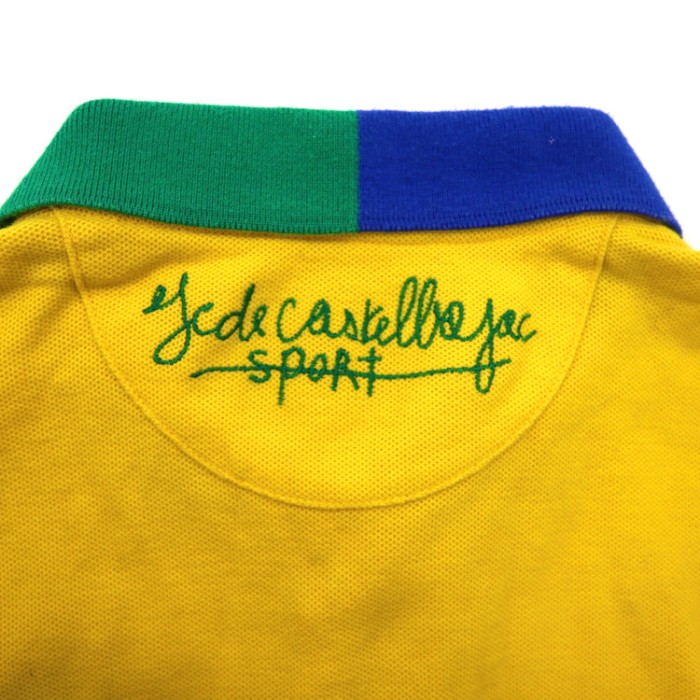CASTELBAJAC SPORT ラガーシャツ 長袖ポロシャツ 1 イエロー 刺繍 日本製 | Vintage.City 古着屋、古着コーデ情報を発信