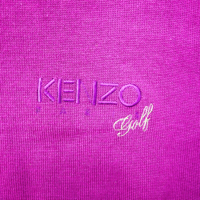 KENZO GOLF モックネックニット セーター S パープル 刺繍 | Vintage.City ヴィンテージ 古着