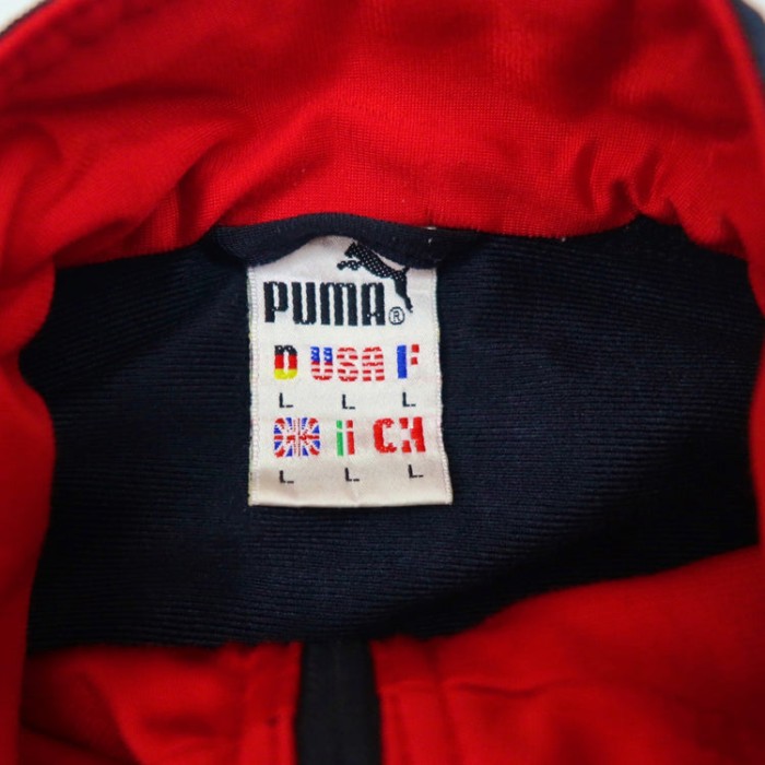 PUMA トラックジャケット L ブラック レッド ロゴ刺繍 | Vintage.City ヴィンテージ 古着