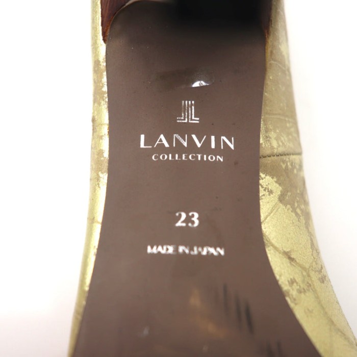 LANVIN COLLECTION ピンヒールパンプス 23cm ゴールド 日本製 | Vintage.City 古着屋、古着コーデ情報を発信