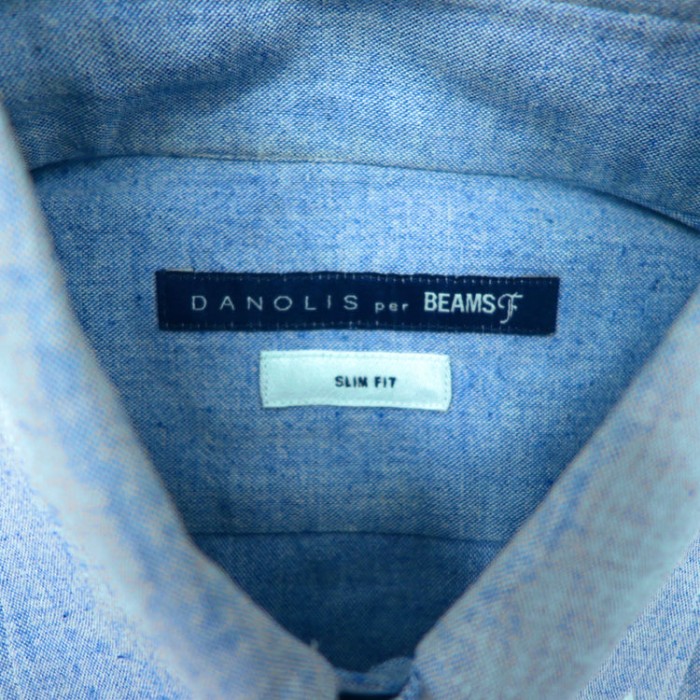 DANOLIS per BEAMS ボタンダウンシャツ XS ブルー SLIM FIT イタリア製 | Vintage.City ヴィンテージ 古着